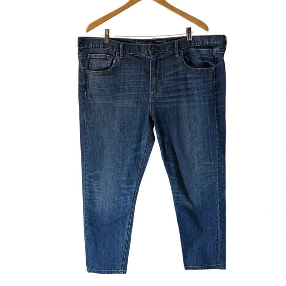 Merona Boyfriend Jeans Plus Size 18 Medium Wash Stretch Blue Denim Basic Plain - Picture 1 of 6